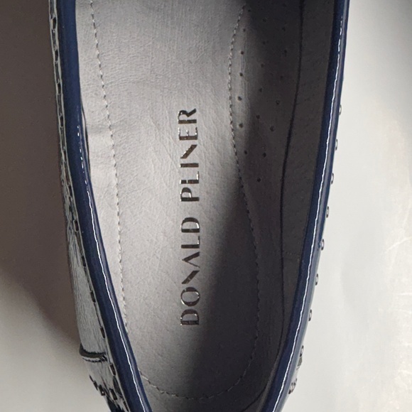 Navy Studded Platform Loafers - Picture 6 of 8